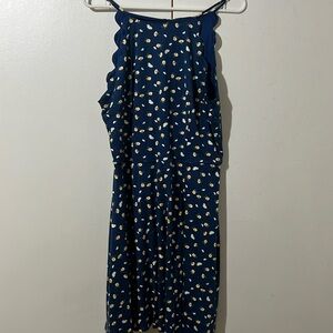 Navy blue flower dress